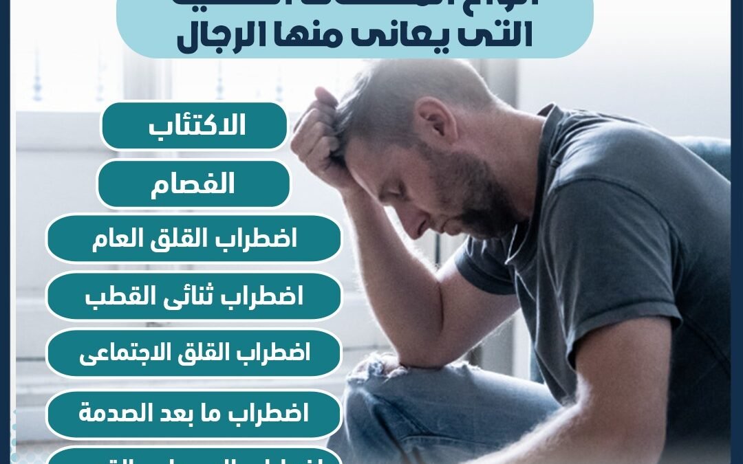 انواع المشكلات النفسية التي يعاني منها الرجال
